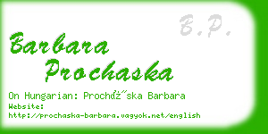 barbara prochaska business card